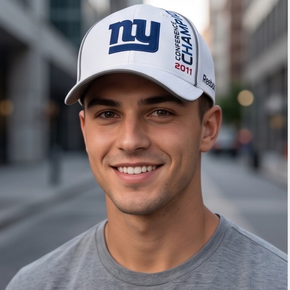 Reebok New York Giants 2011 NFC Conference Champions Super Bowl XLVI Hat White